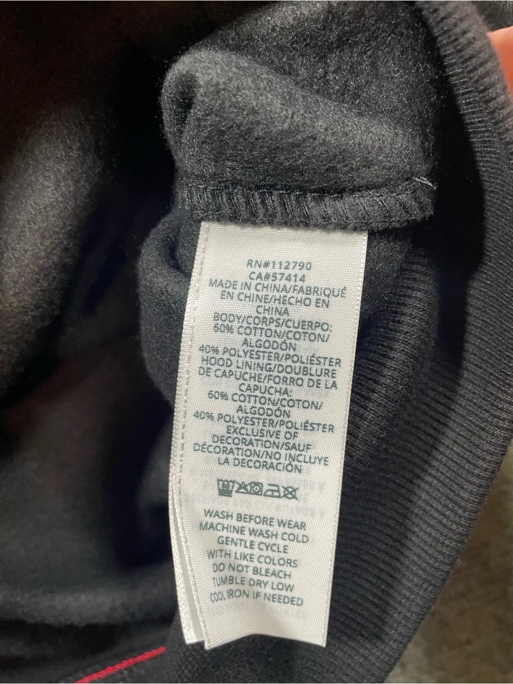 True Religion Black Hoodie with Red Logo